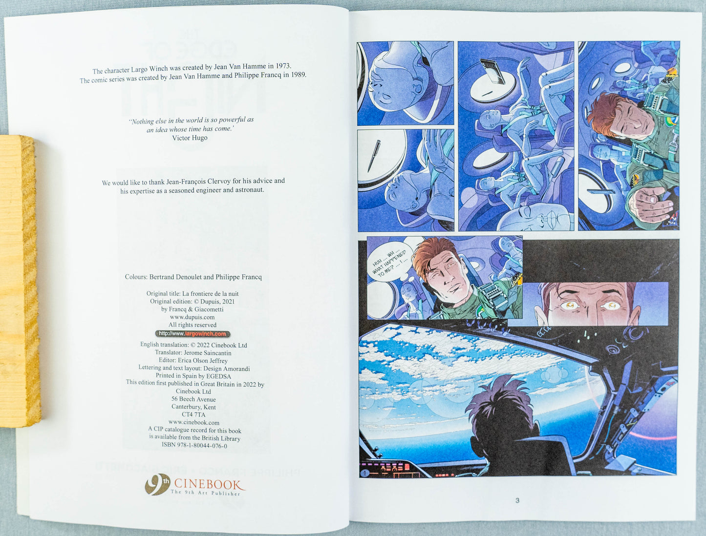 Largo Winch Volume 19 - The Edge of Night Cinebook Paperback Comic Book by Francq / Hamme