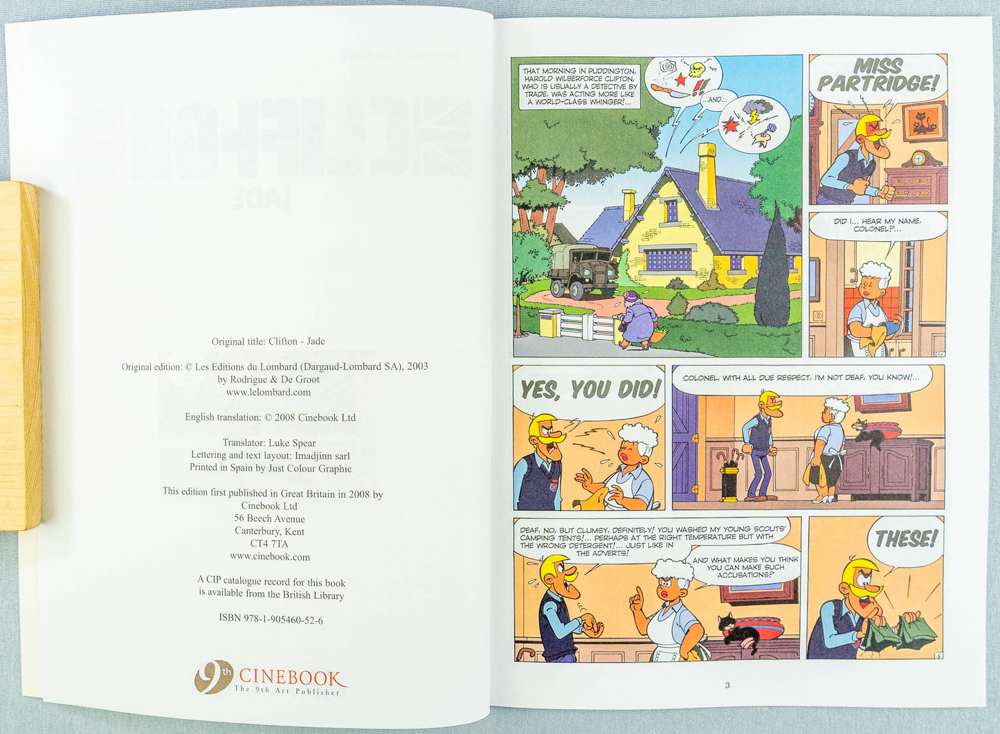 Clifton Volume 5 - Jade Cinebook Paperback Comic Book Turk / De Groot