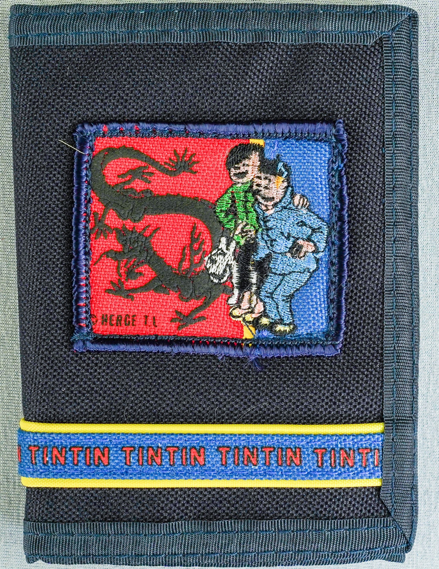 Herge T.L Blue Lotus Wallet - Tintin & Chang: Navy Blue Colour Polyester