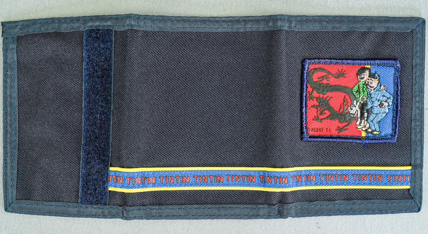 Herge T.L Blue Lotus Wallet - Tintin & Chang: Navy Blue Colour Polyester