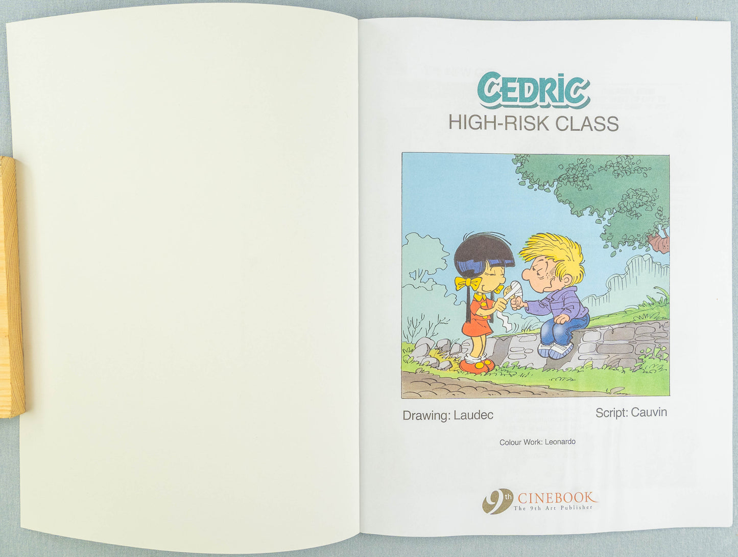 CEDRIC Volume 1 - High-Risk Class Cinebook Paperback Edition Comic Book by Laudec / Cauvin