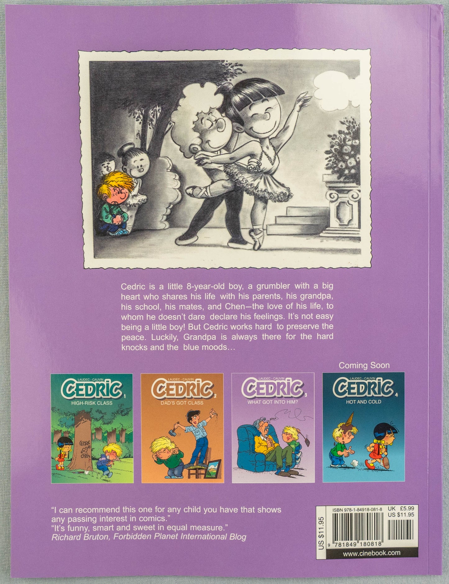 CEDRIC Volume 3 - What Got Into Him? Cinebook Paperback Edition Comic Book by Laudec / Cauvin