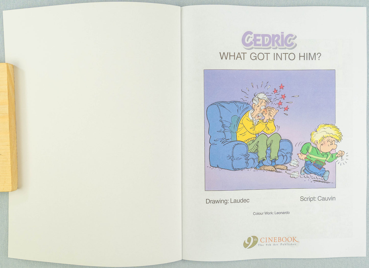 CEDRIC Volume 3 - What Got Into Him? Cinebook Paperback Edition Comic Book by Laudec / Cauvin