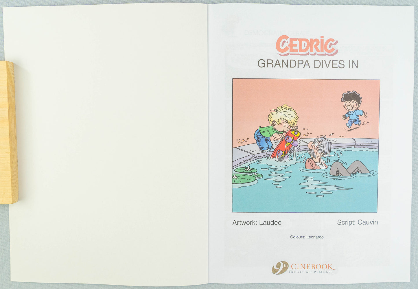 CEDRIC Volume 5 - Grandpa Dives In - Cinebook Paperback Comic Book by Laudec / Cauvin