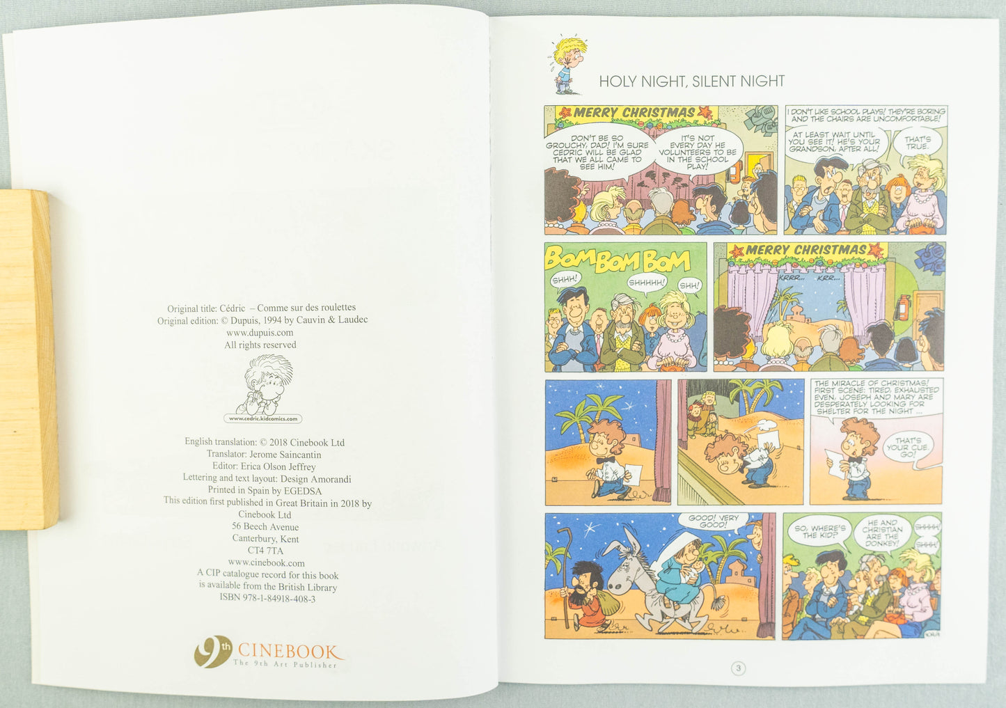 CEDRIC Volume 6 Skating on thin Ice Cinebook Paperback Edition Comic Book by Laudec / Cauvin