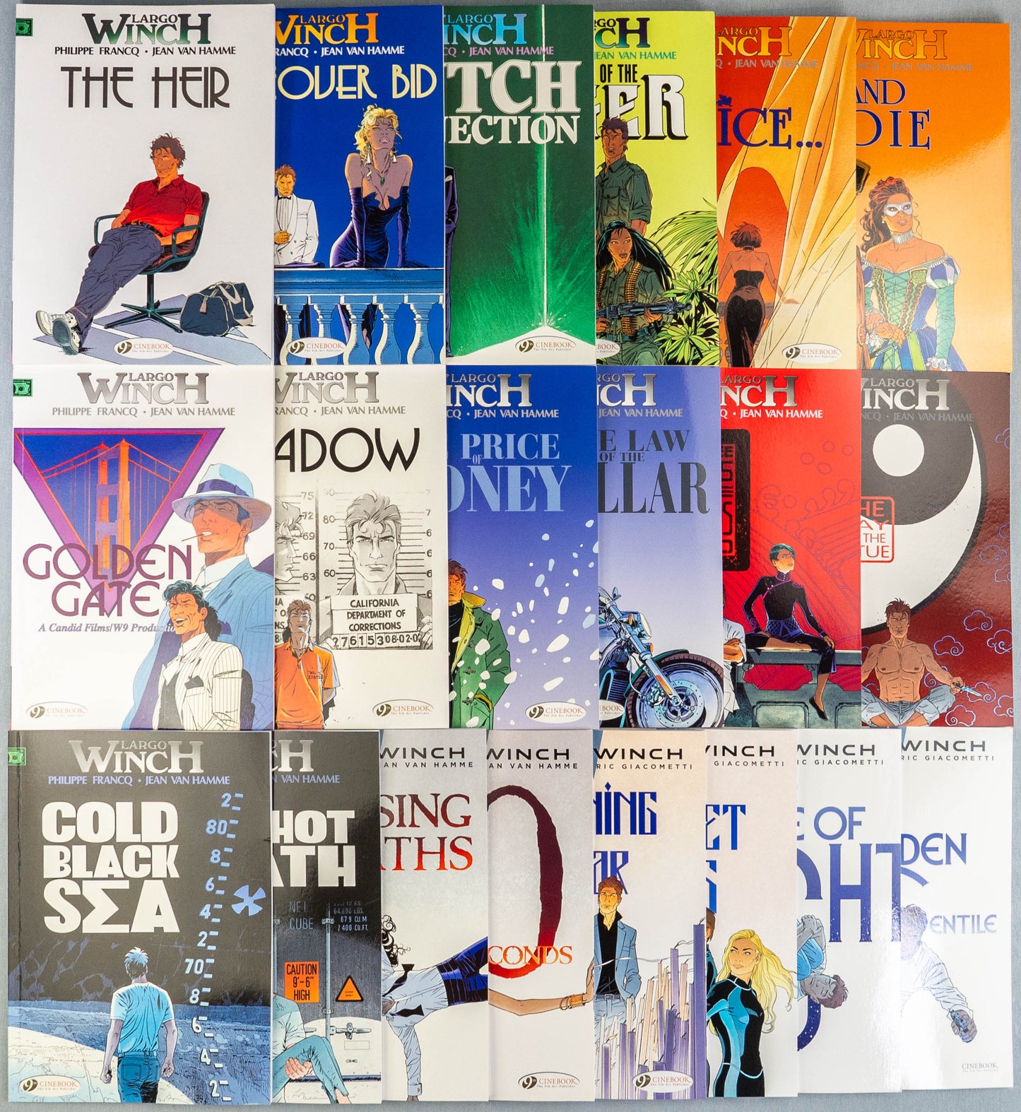 Largo Winch: Cinebook Paperback Edition Comics Full Set x20 Francq / Hamme