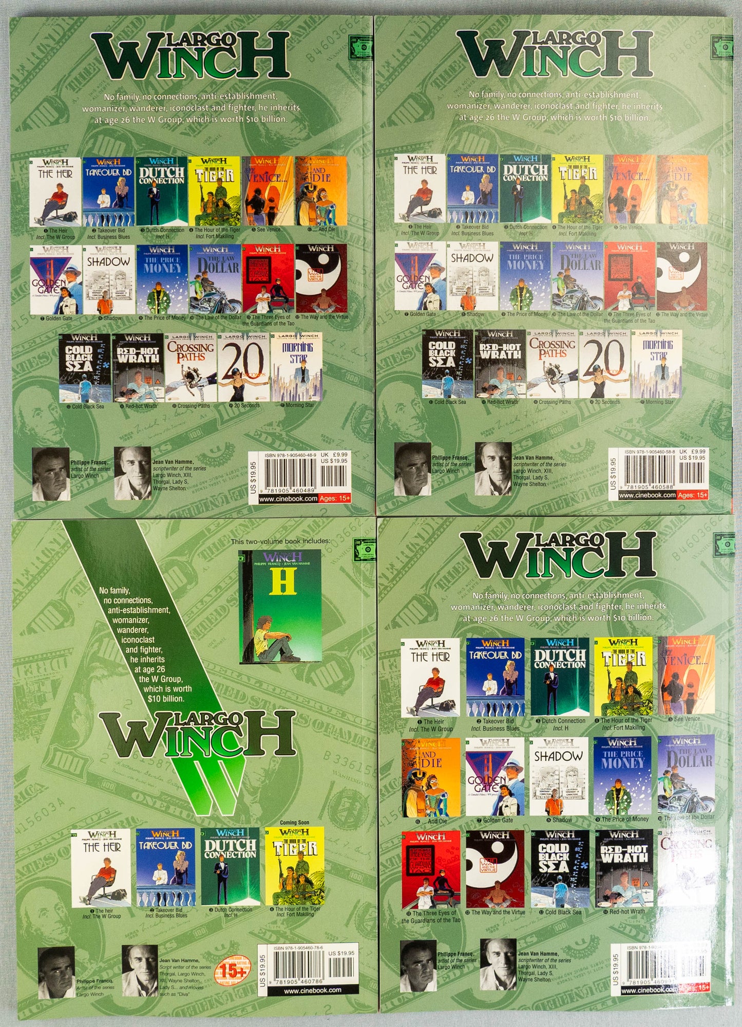 Largo Winch: Cinebook Paperback Edition Comics Full Set x20 Francq / Hamme