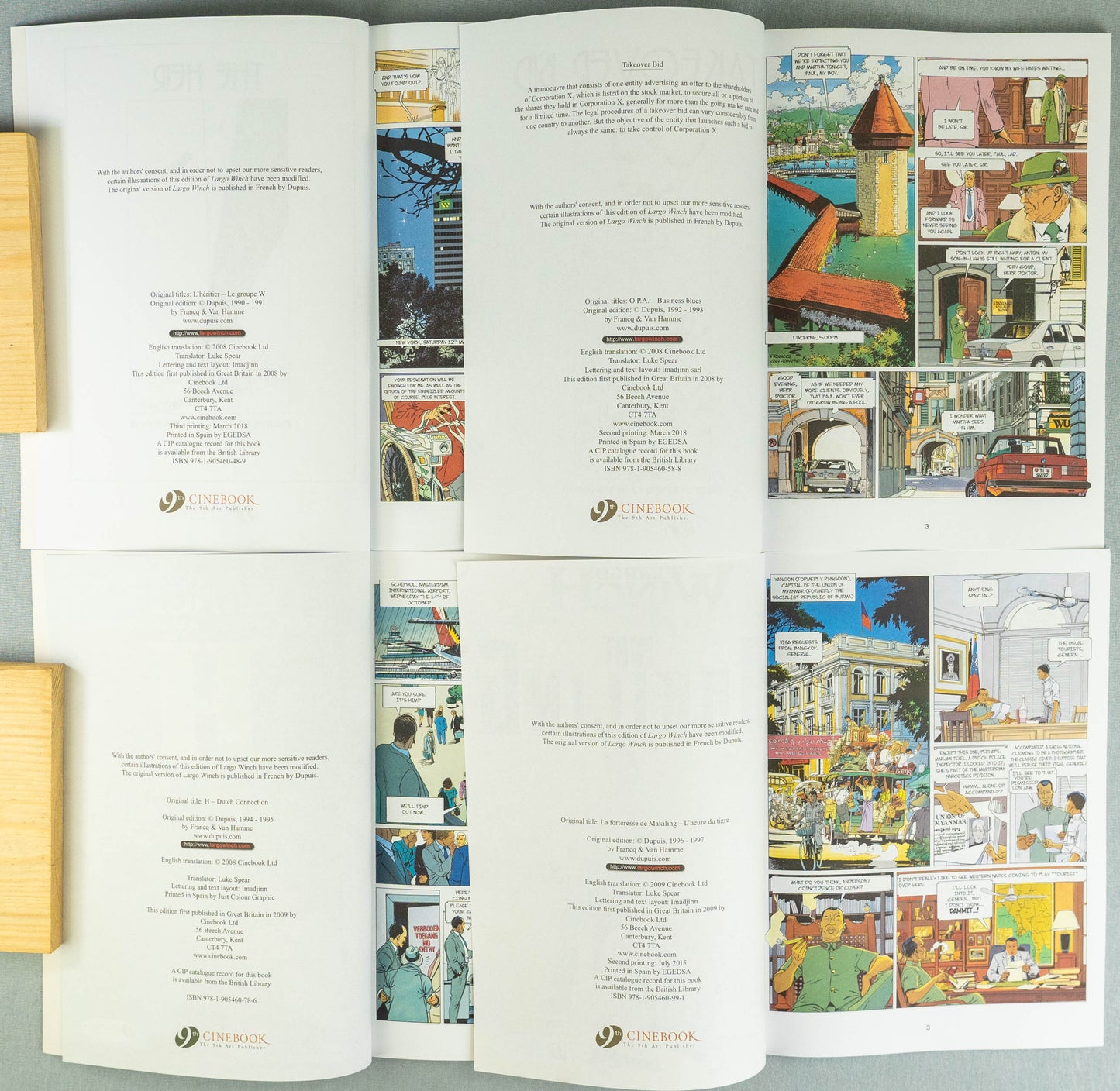 Largo Winch: Cinebook Paperback Edition Comics Full Set x20 Francq / Hamme