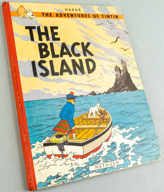 THE BLACK ISLAND Methuen 1966 1st Edition UK Hardback Rare Tintin book Herge EO