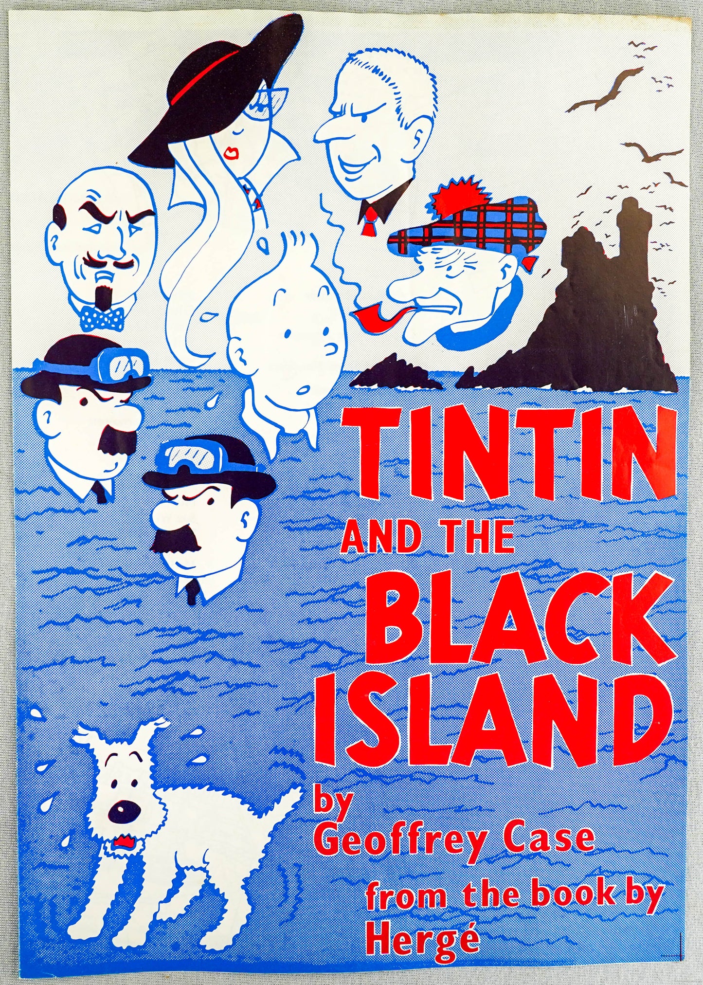 X Rare Tintin: The Black Island @ Unicorn Theatre Programme 1980 London herge