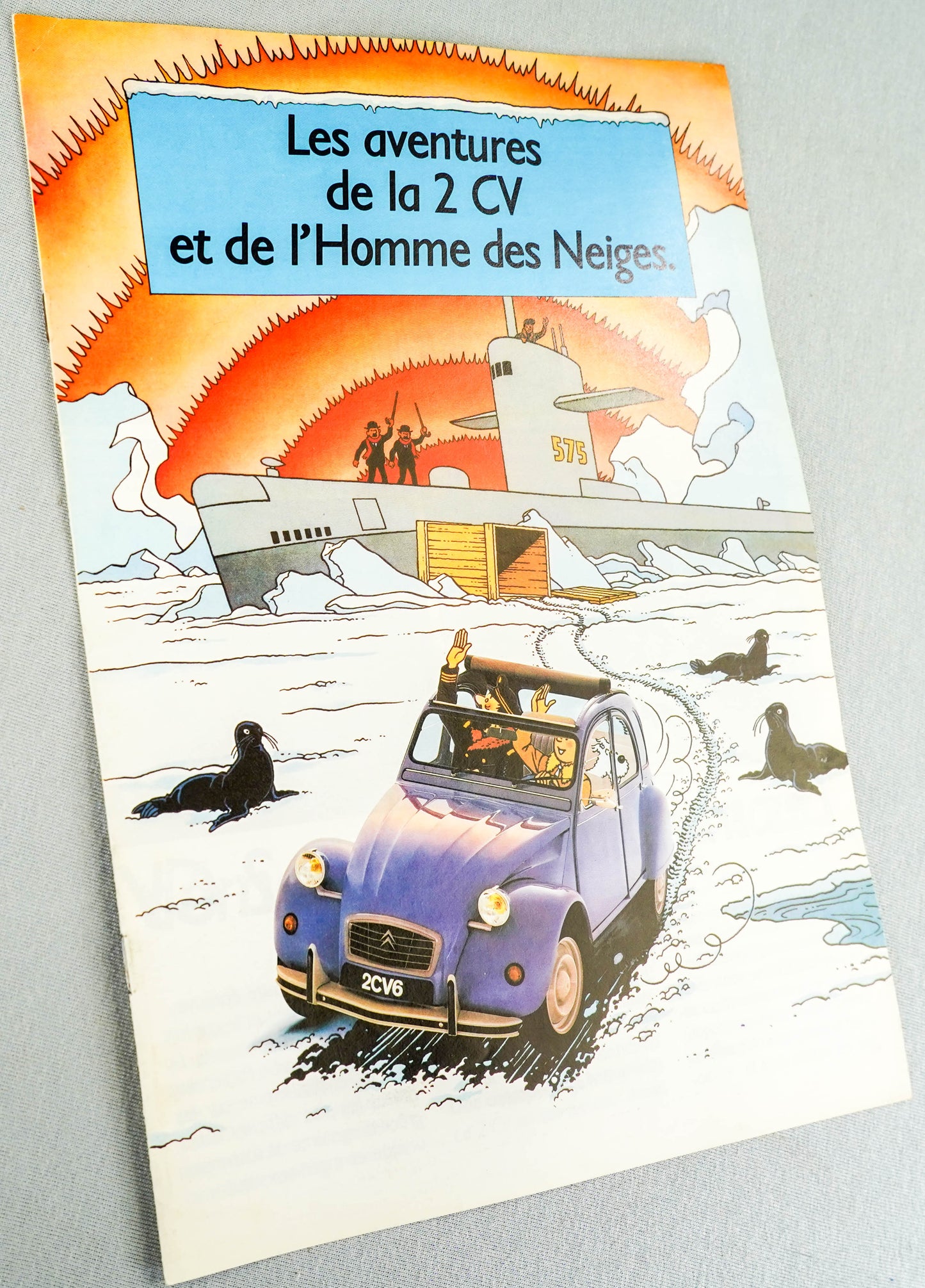 1986 Citroen Tintin Car Brochure: Aventures 2CV L'Homme Neiges by Herge Comic