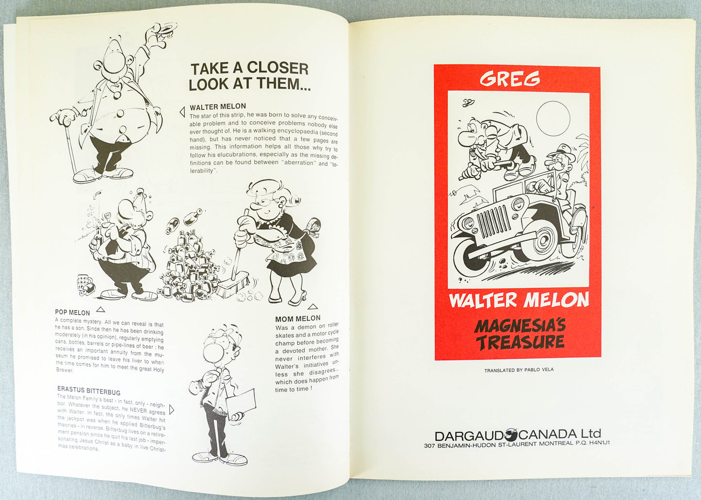 Walter Melon: Magnesia's Treasure 1981 Dargaud 1st UK PB Edition by Greg EO Comic