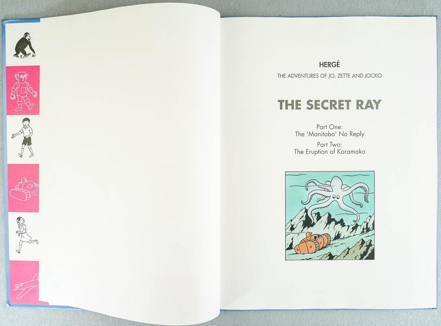 The Secret Ray Part 1 & 2 1994 Methuen 1st UK Edition Rare Herge EO Jo Zette & Jocko