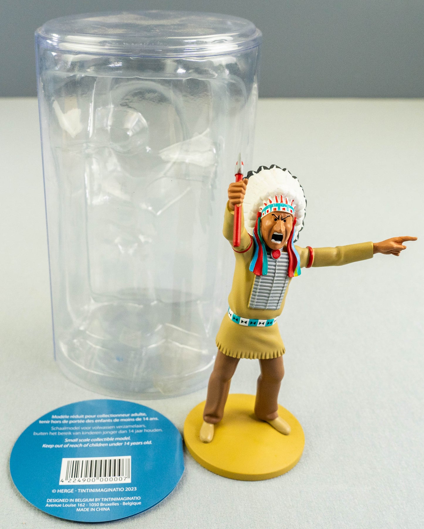 Figurine Moulinsart 42249 Indian Chief: America 12cm Resin Officielle Figure 42