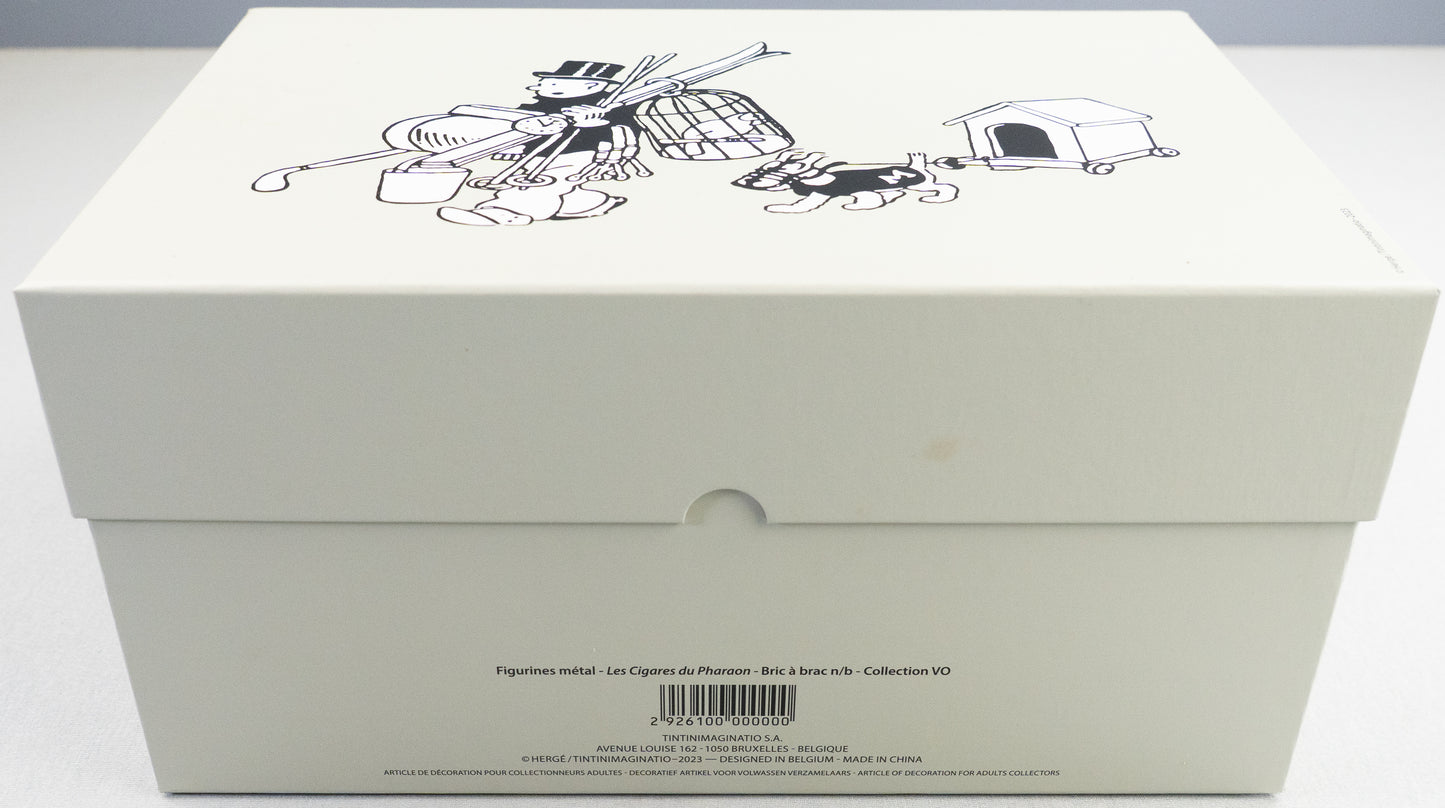 Moulinsart Statuette Tintin 29261 "Bric-a-Brac Monochrome" 2023 Metal Figurines Figure