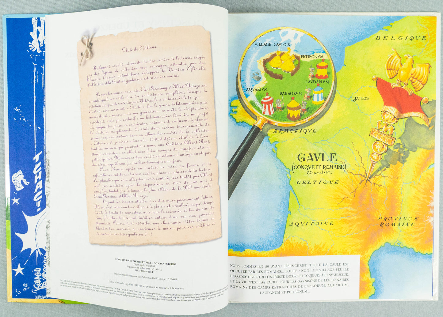 Asterix Rentrée Gauloise: Editions Rene 2003 1st Belgian Edition Rare HB EO