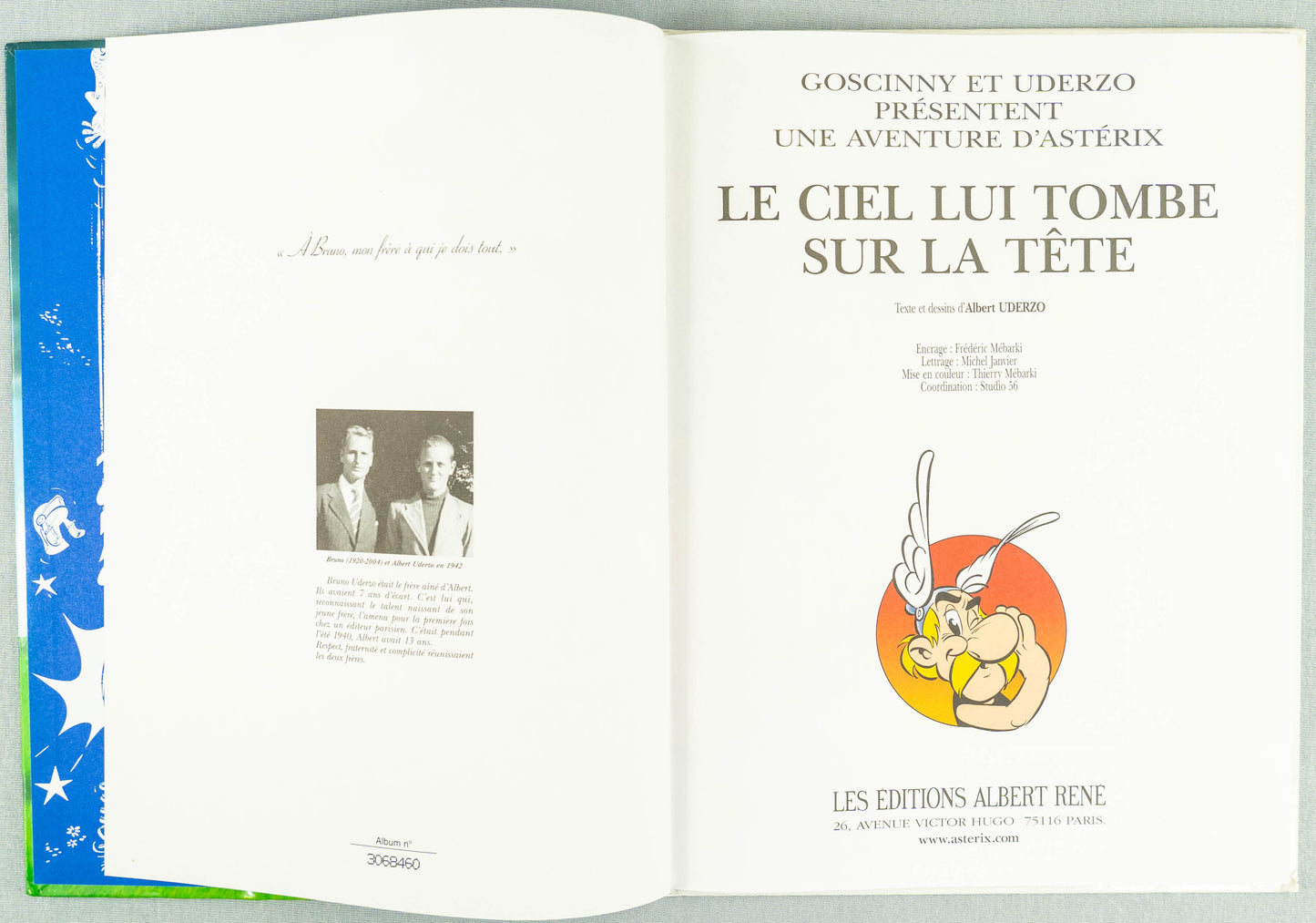 Asterix Le Ciel Lui Tombe Sur La Tete: Editions Rene 2005 1st Belgian Rare HB EO