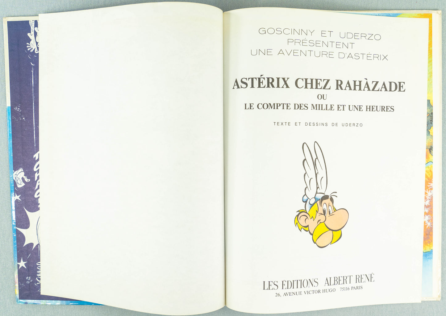 Asterix Chez Bahazade: Ediitions Rene 1987 1st Belgian Rare HB EO