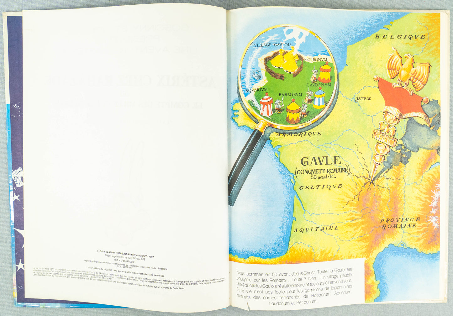 Asterix Chez Bahazade: Ediitions Rene 1987 1st Belgian Rare HB EO