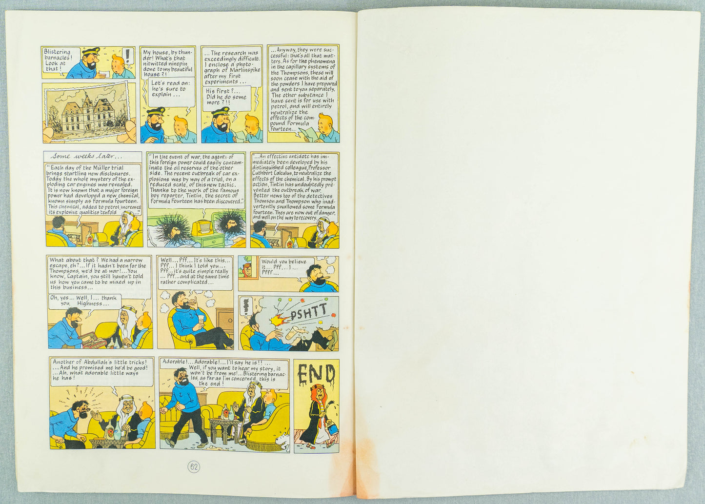 Land of Black Gold - Tintin Magnet UK Paperback Edition Book 1980s