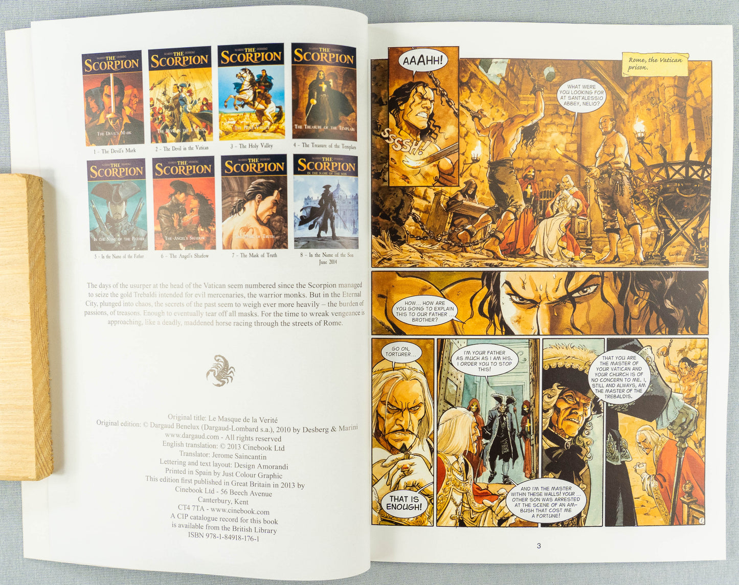 THE SCORPION Volume 7 The Mask of Truth Cinebook Paperback Comic Book by Marini / Desberg