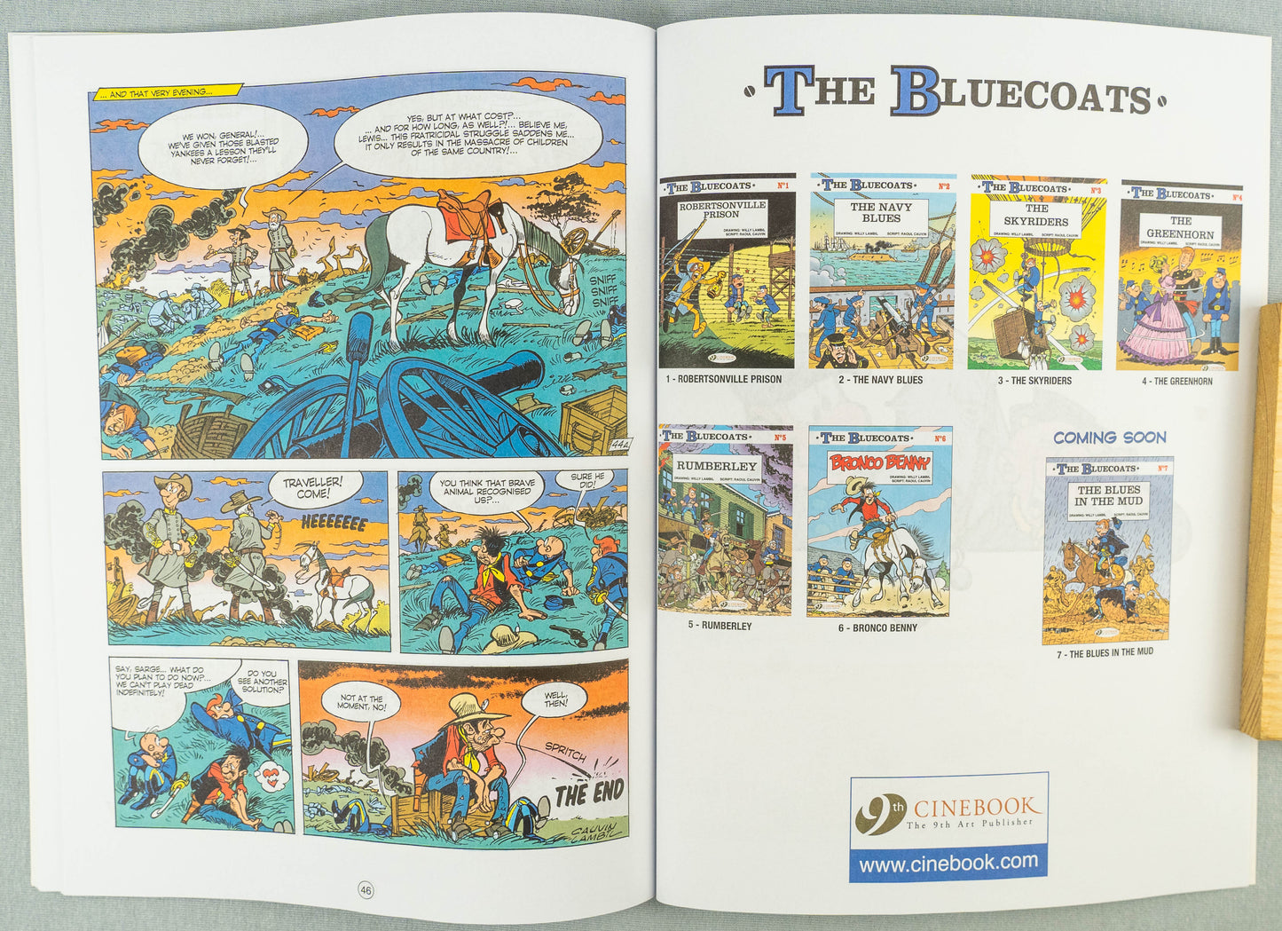 The Bluecoats Volume 6 - Bronco Benny Cinebook Paperback Comic Book by Lambil / Cauvin