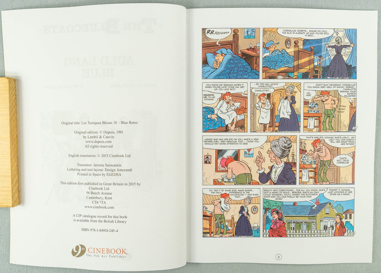 The Bluecoats Volume 8 - Auld Lang Blues Cinebook Paperback Comic Book by Lambil / Cauvin