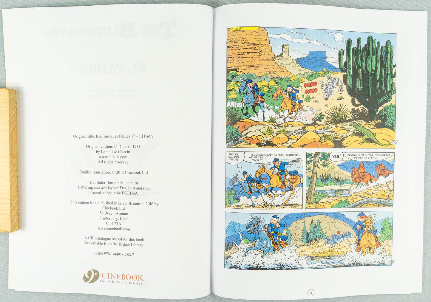 The Bluecoats Volume 9 - El Padre Cinebook Paperback Comic Book by Lambil / Cauvin