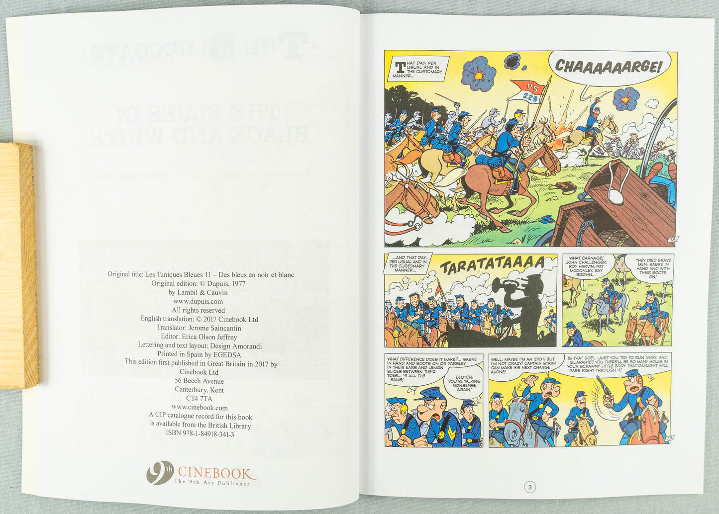 The Bluecoats Volume 10 - The Blues in Black and White Cinebook Paperback Comic Book by Lambil / Cauvin