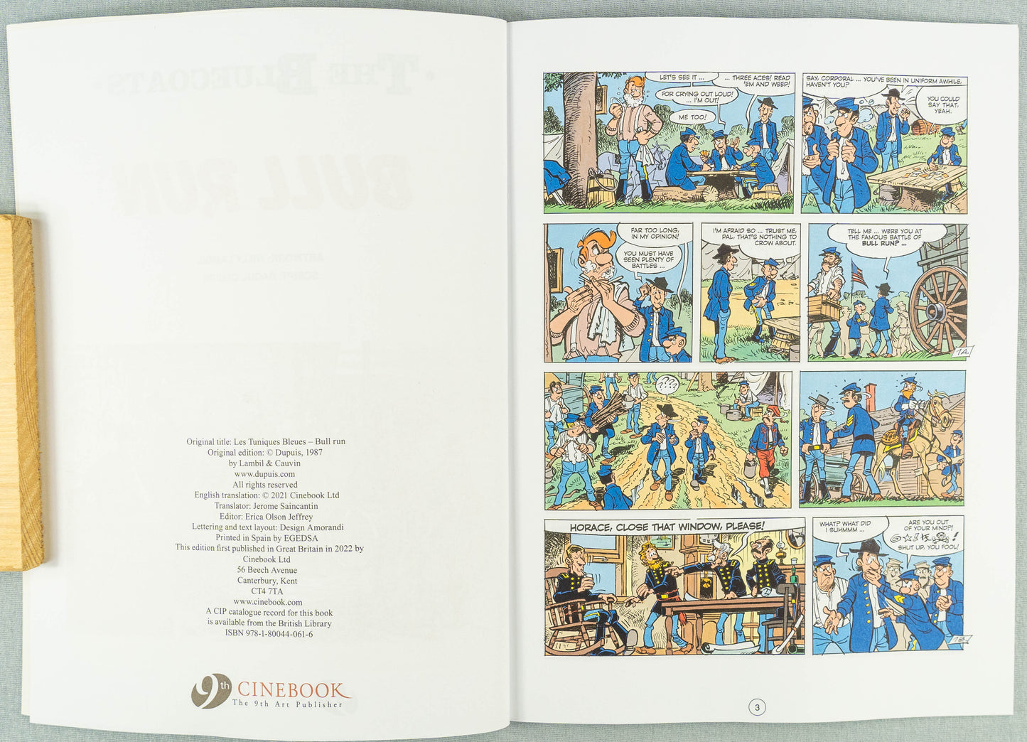 The Bluecoats Volume 15 - Bull Run Cinebook Paperback Comic Book by Lambil / Cauvin