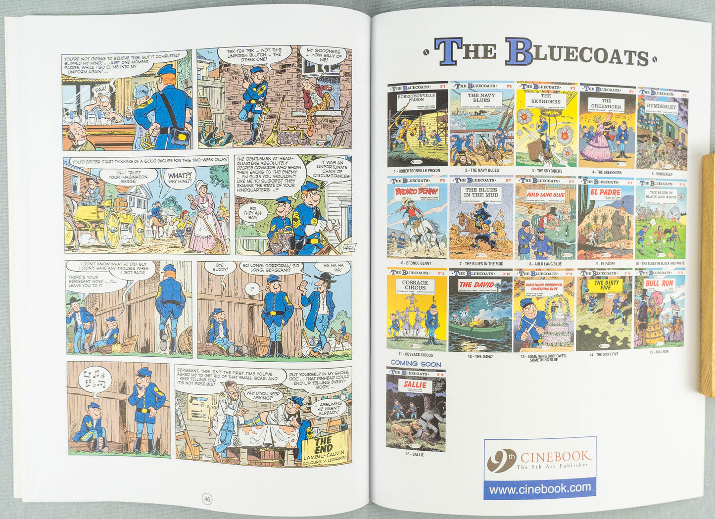 The Bluecoats Volume 15 - Bull Run Cinebook Paperback Comic Book by Lambil / Cauvin