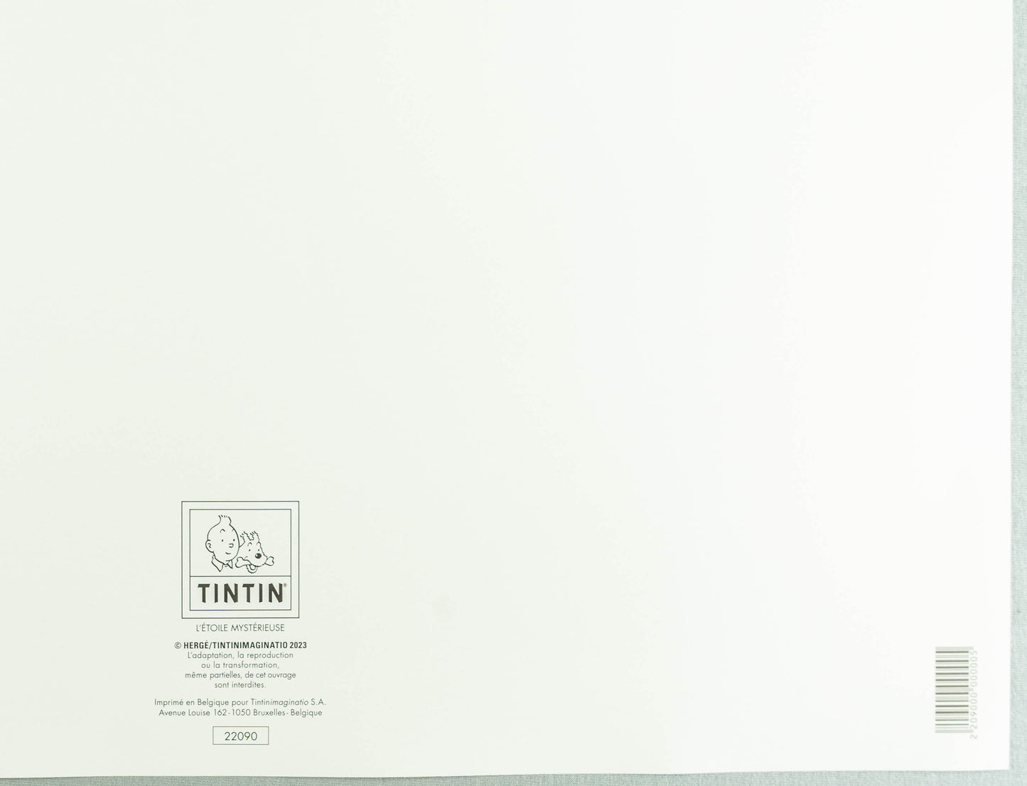 L'etoile Mysterieuse: Large Tintin Title Cover Poster by Moulinsart 50x70cm