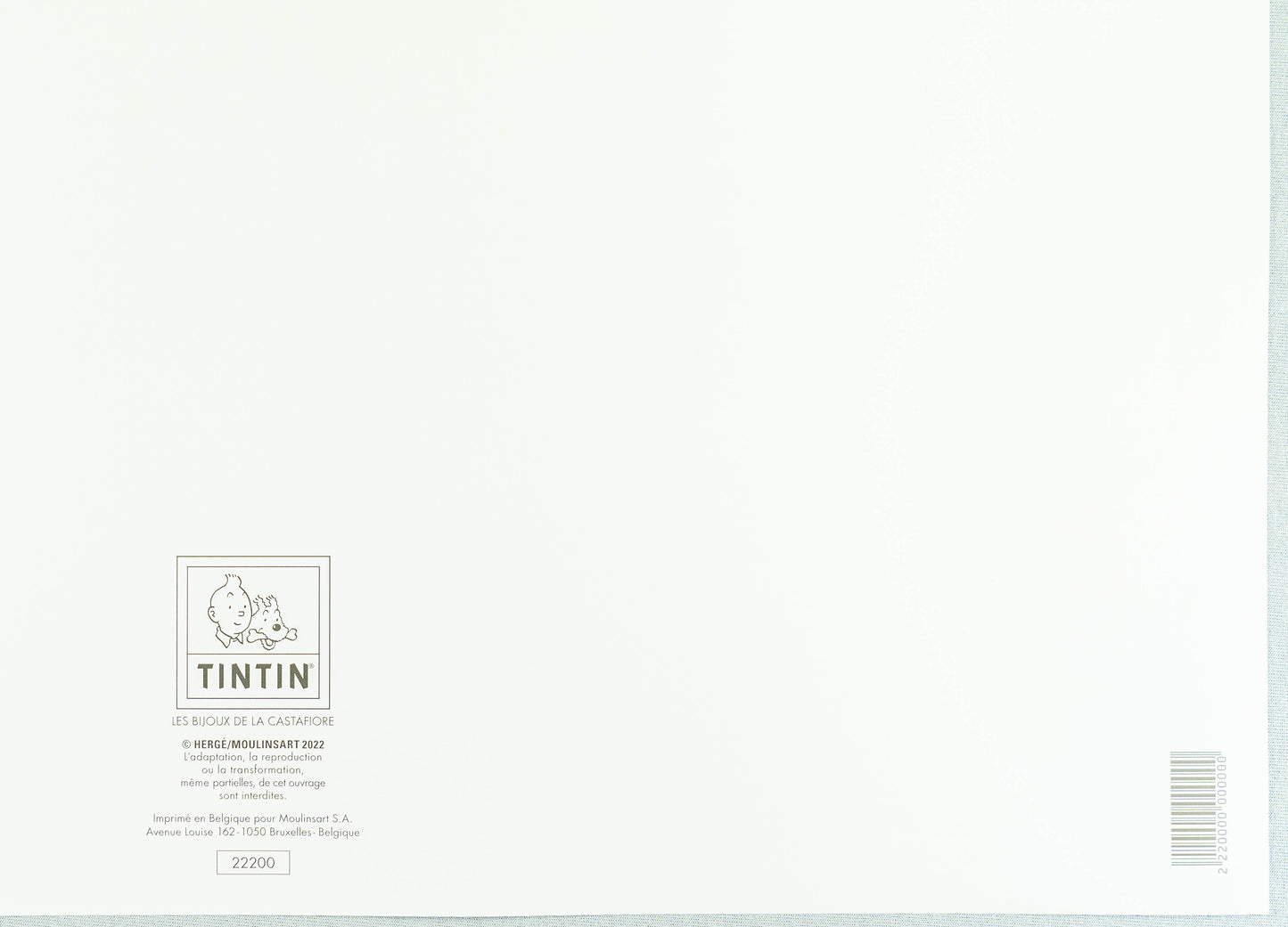 Les Bijoux De La Castafiore: Large Tintin Title Cover Poster by Moulinsart 50x70cm