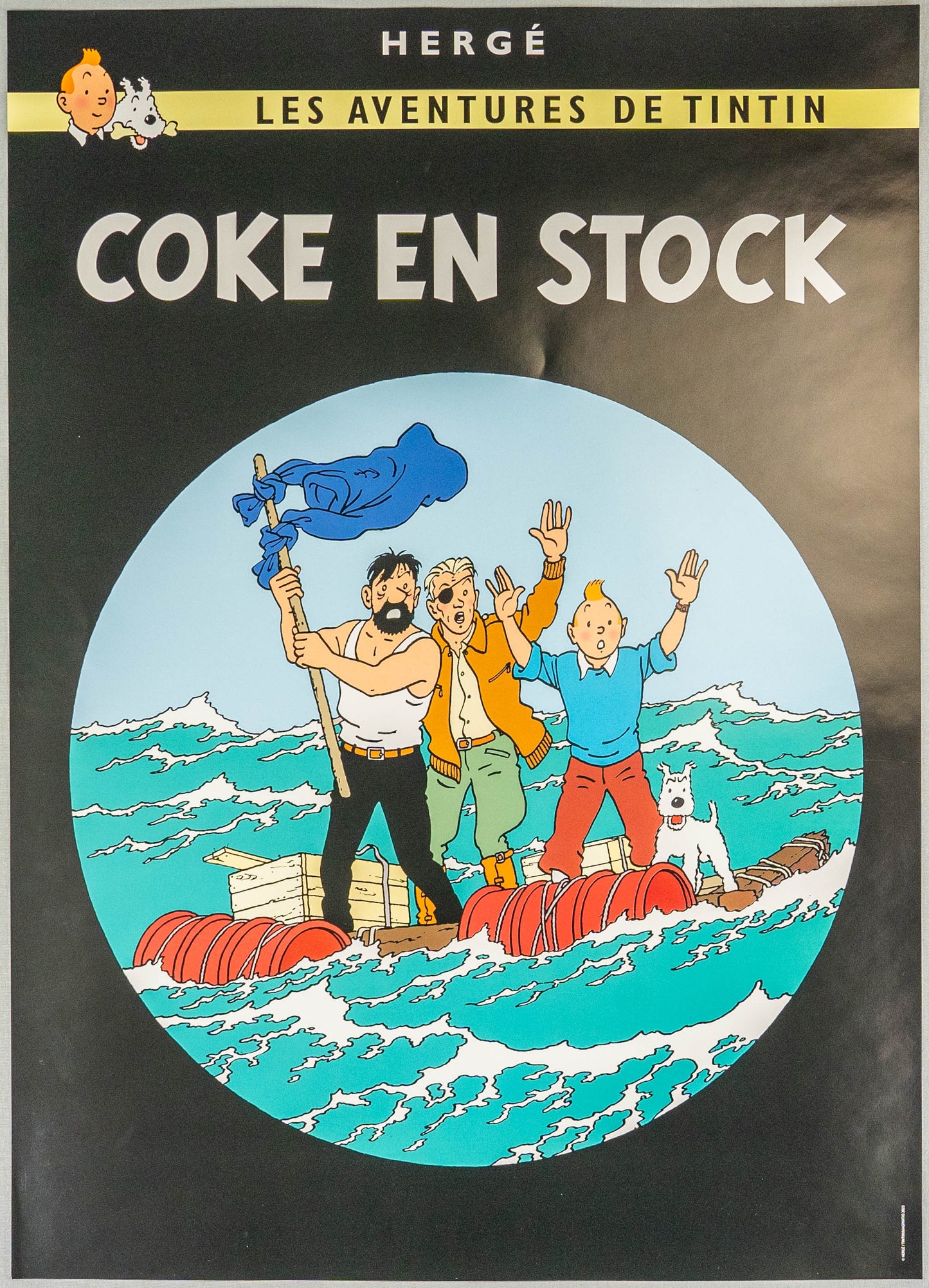 Coke En Stock: Large Tintin Title Cover Poster by Moulinsart 50x70cm