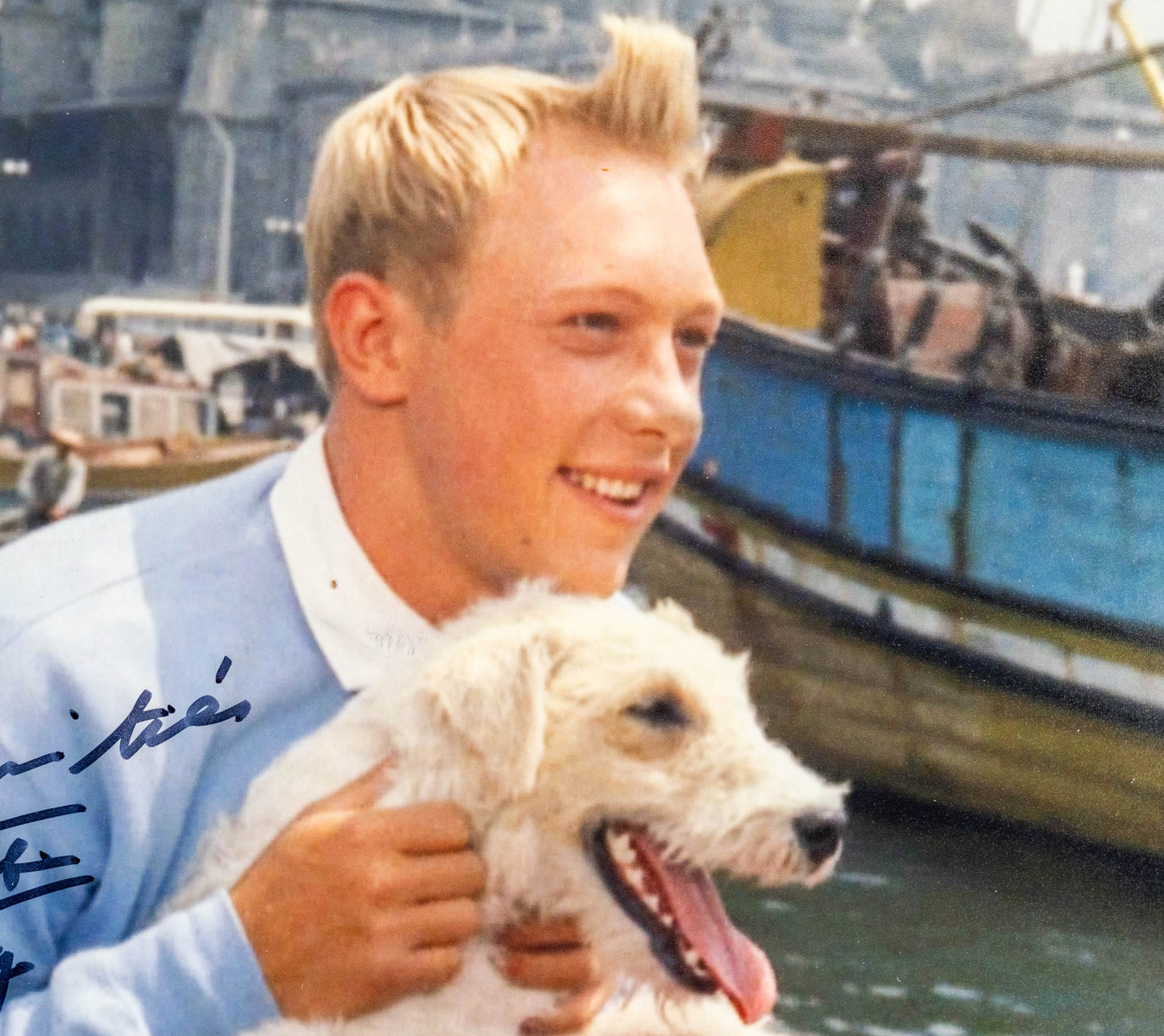 1965 Signed Photo of Jean-Pierre Talbot: Actor of Tintin Golden Fleece 100% Original