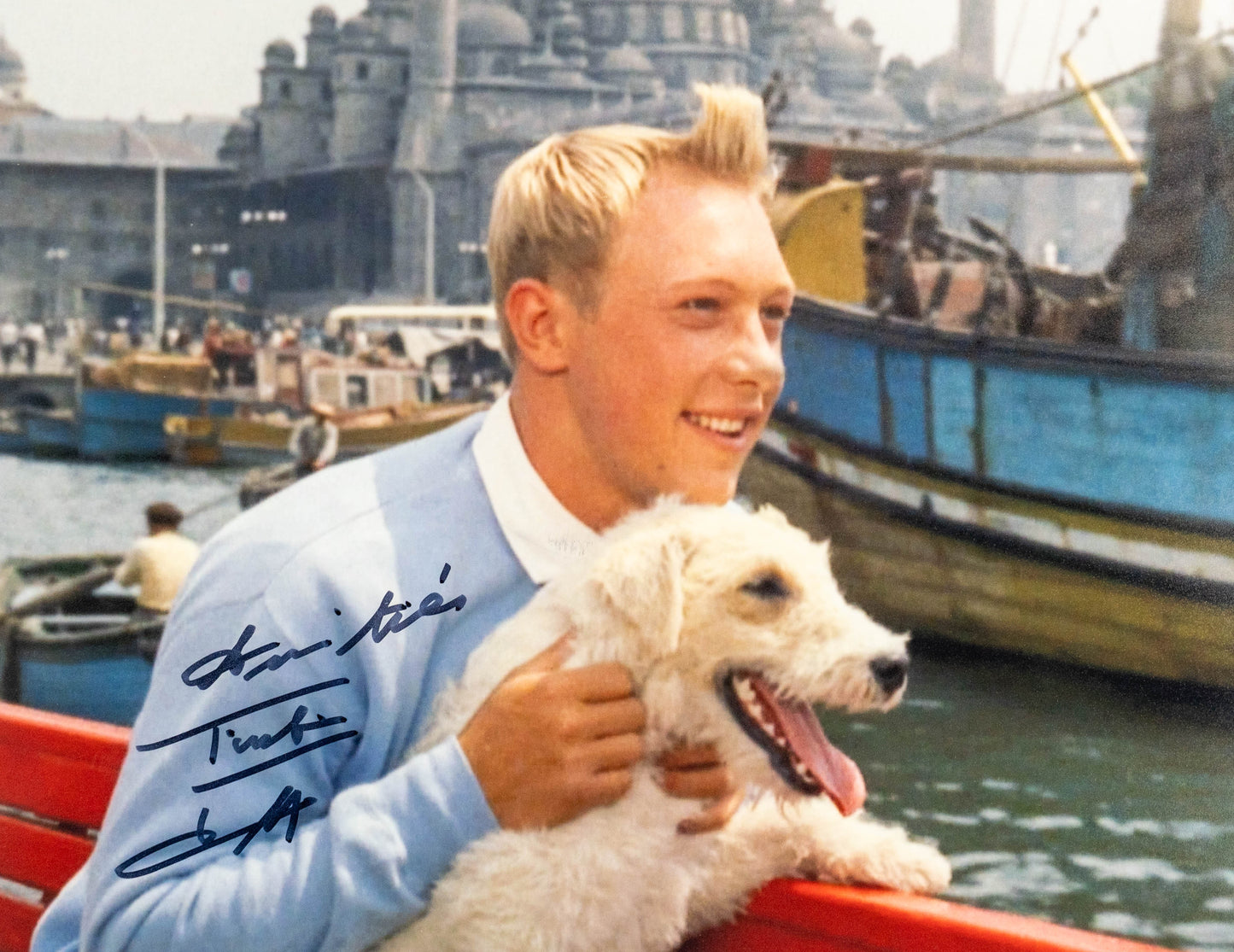 1965 Signed Photo of Jean-Pierre Talbot: Actor of Tintin Golden Fleece 100% Original