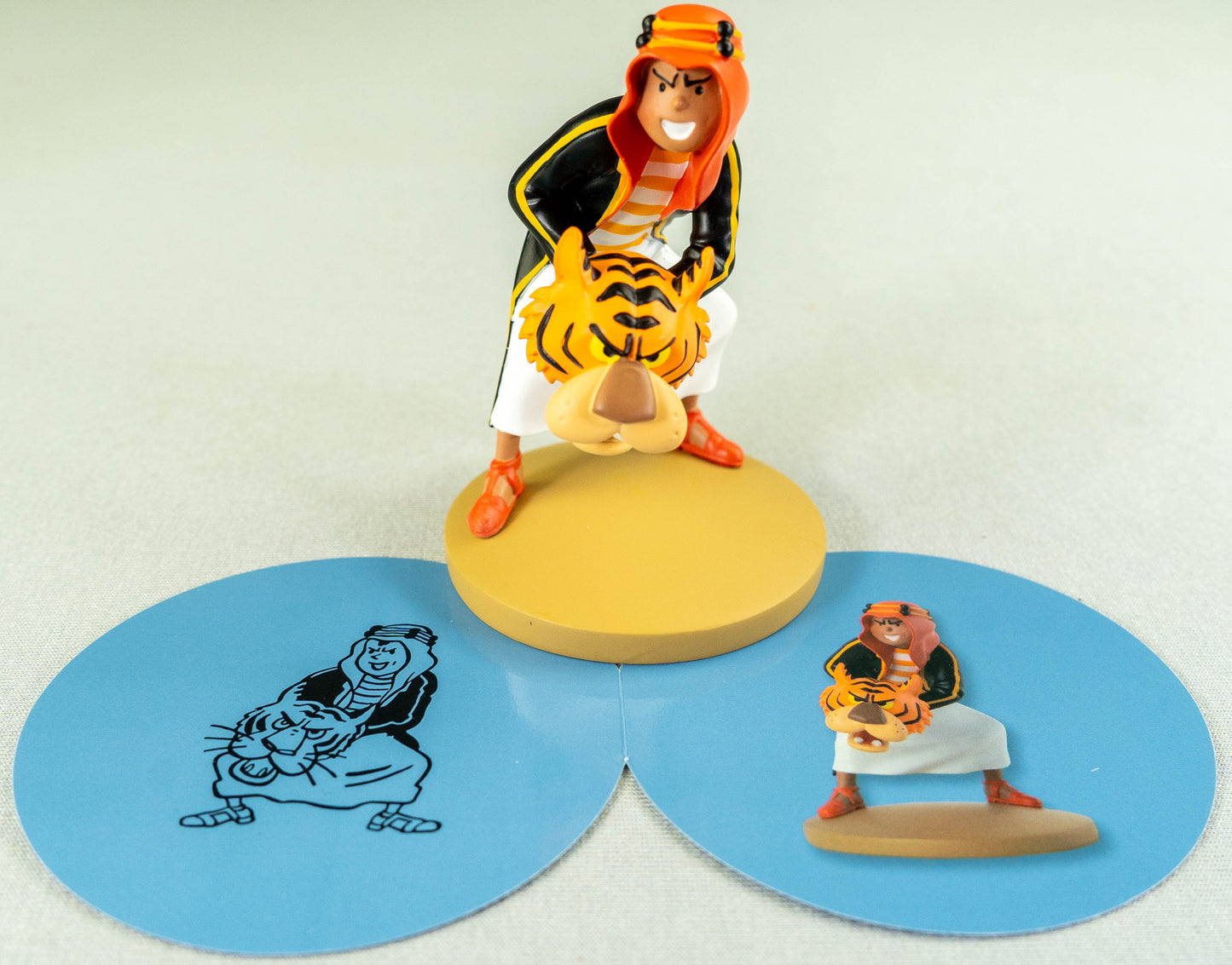 Figurine Moulinsart 42250 Abdullah & Tiger 9cm X Rare Resin Tintin Figure