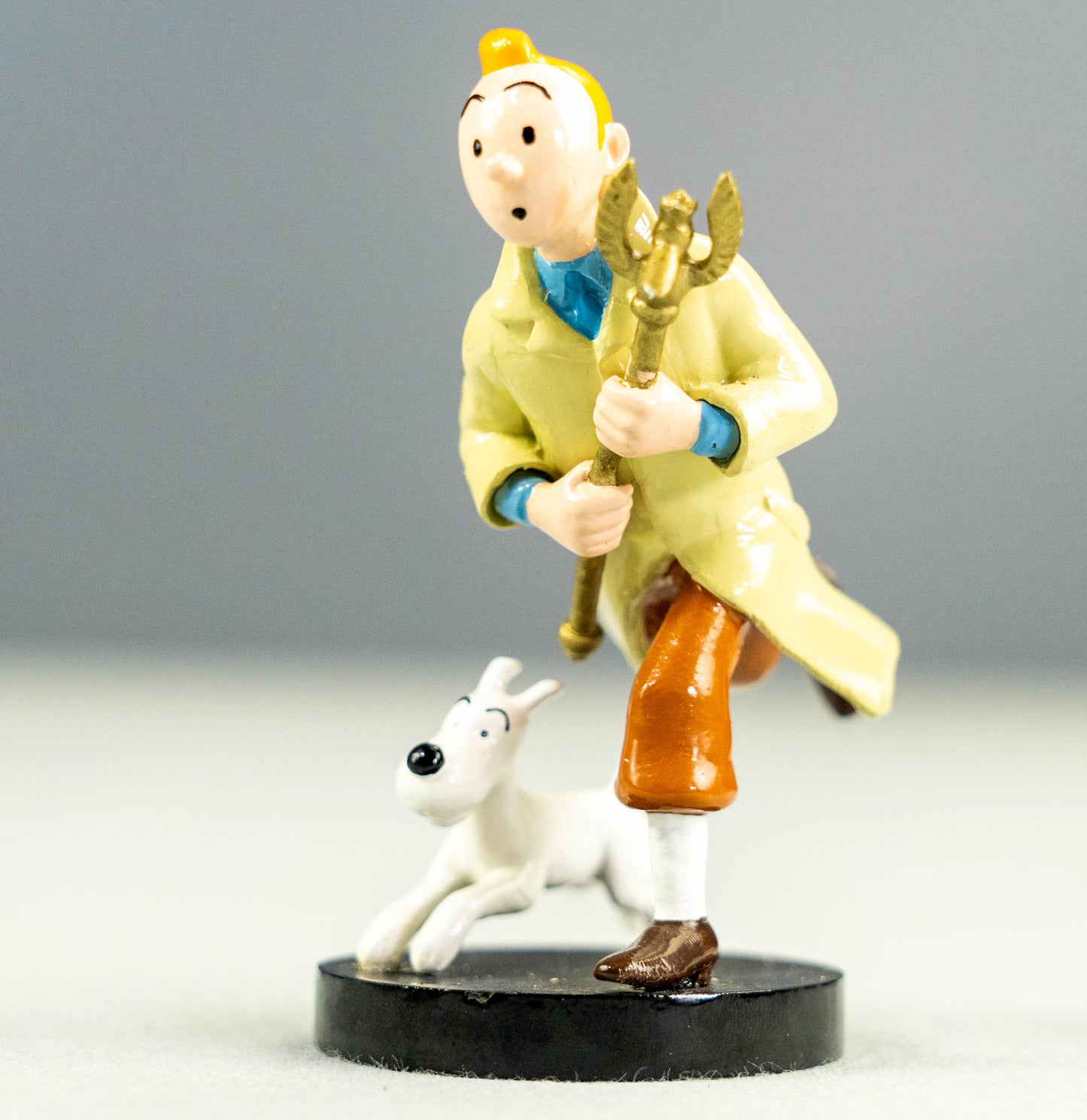 Pixi Statuette 5501 Tintin Snowy & Sceptre 1995 Ottokars Rare Metal Figurine
