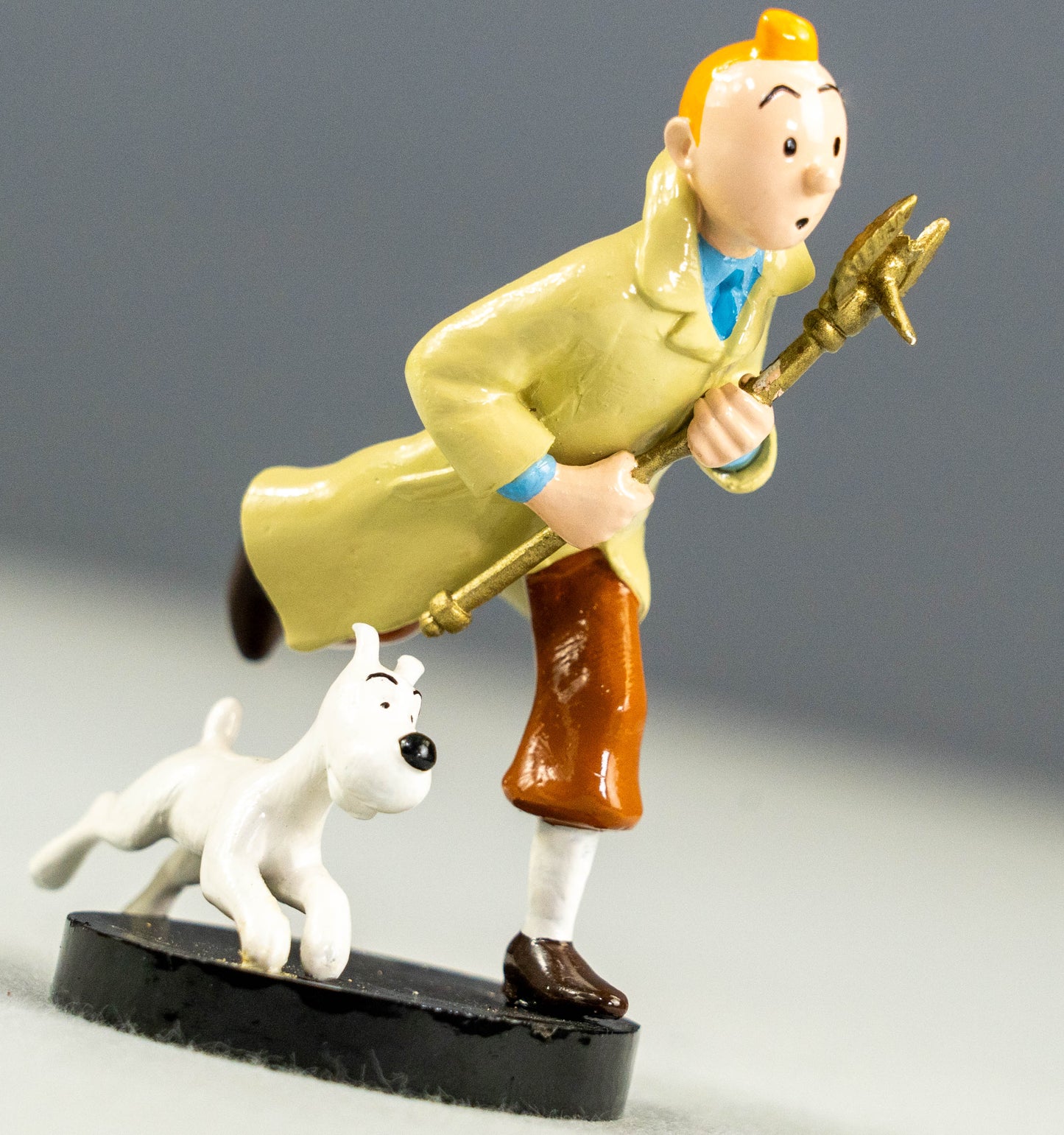 Pixi Statuette 5501 Tintin Snowy & Sceptre 1995 Ottokars Rare Metal Figurine