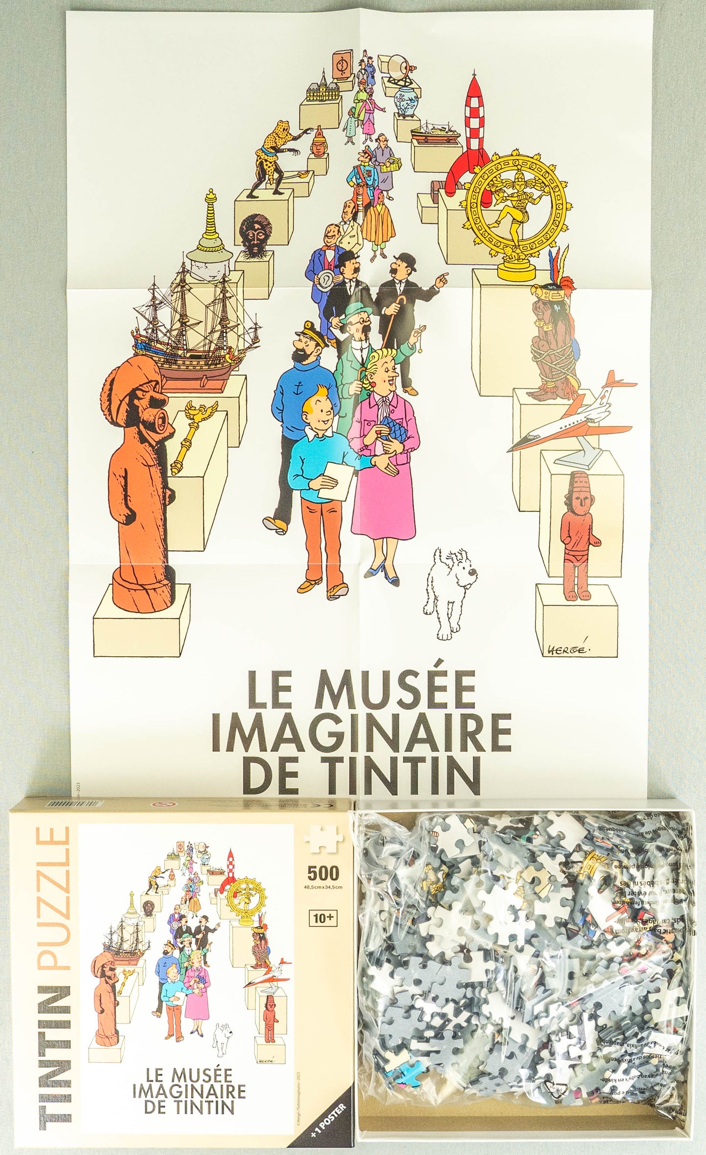 Le Musée Imaginaire De Tintin Jigsaw Puzzle + Poster 500 Pieces Moulinsart