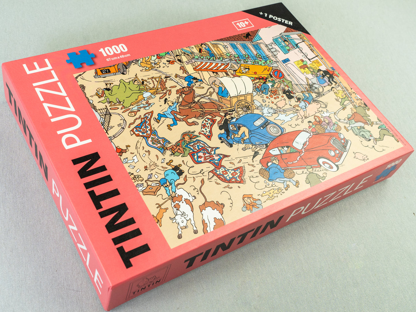 Tintin Chaos in Market Square Jigsaw Puzzle + Poster 1000 Pieces Moulinsart