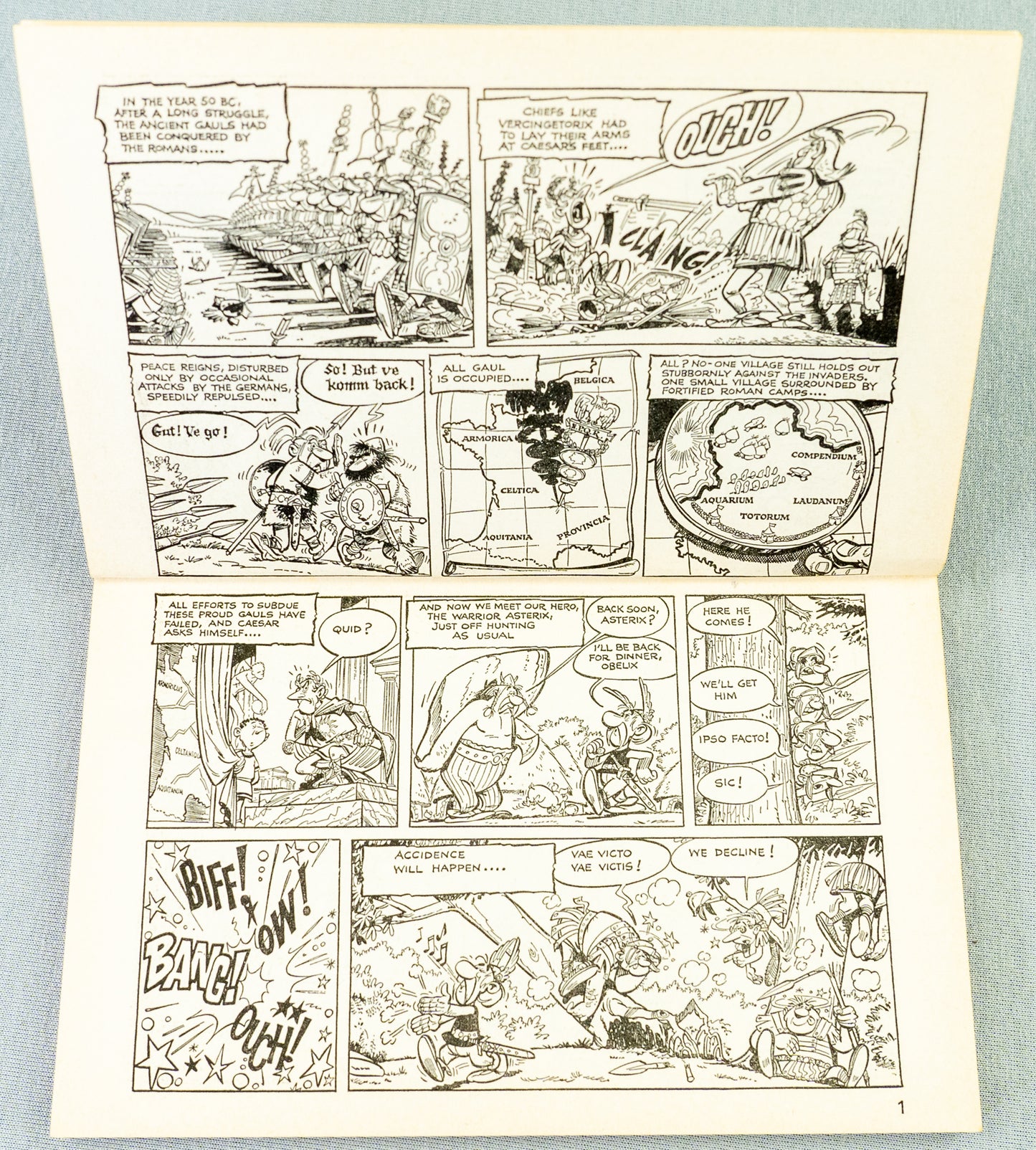 Asterix The Gaul - Black & White Mini A5 UK Paperback Edition Uderzo