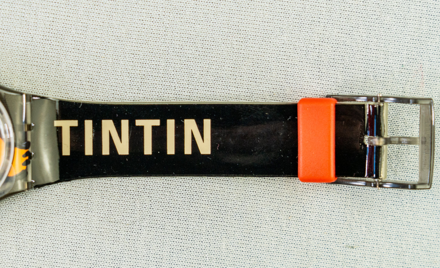 Moulinsart "Tintin Time" Watch 82414 Soviets Plane Red strap Unisex wristwatch