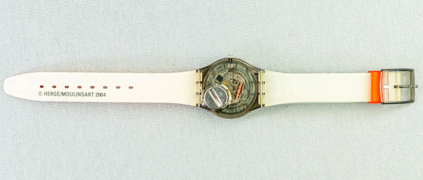 Moulinsart "Tintin Time" Watch 82414 Soviets Plane Red strap Unisex wristwatch