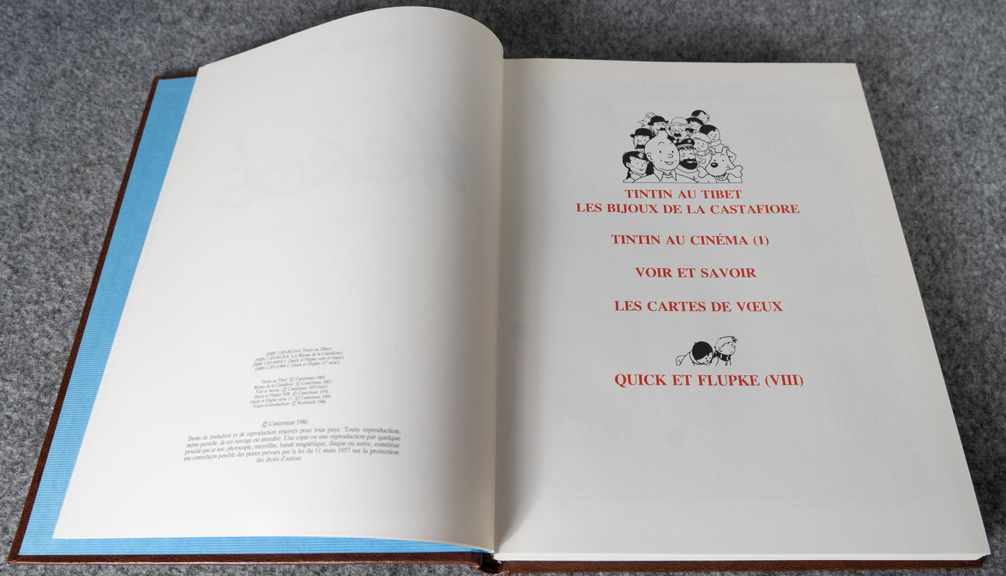 Rombaldi Tintin Volume 10: Tibet, Castafiore Emerald, Carte Voeux + Q&F - 1st Edition 1986 Herge EO