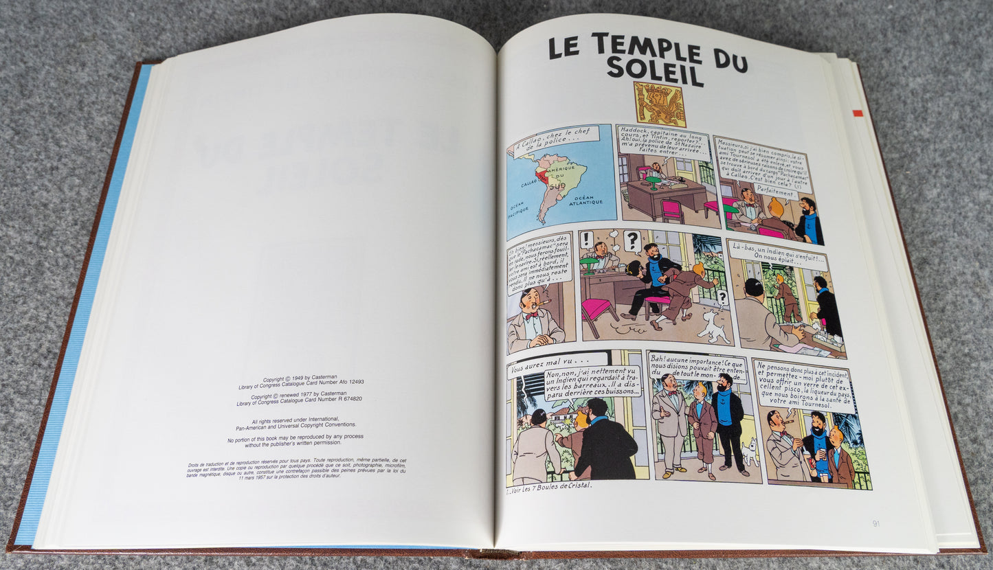 Rombaldi Tintin Volume 7 - 7 Crystal Balls, Prisoners Sun, Land Black Gold + Q&F - 1st Edition 1985 Herge EO