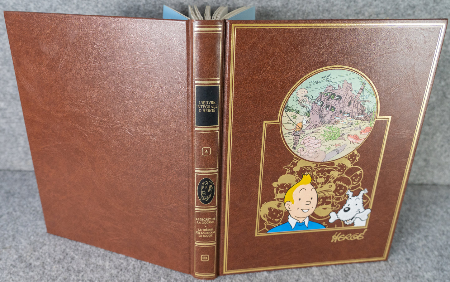 Rombaldi Tintin Volume 6 - Secret Unicorn, Rackhams Treasure, Quick & Flupke - 1st Edition 1985 Herge EO