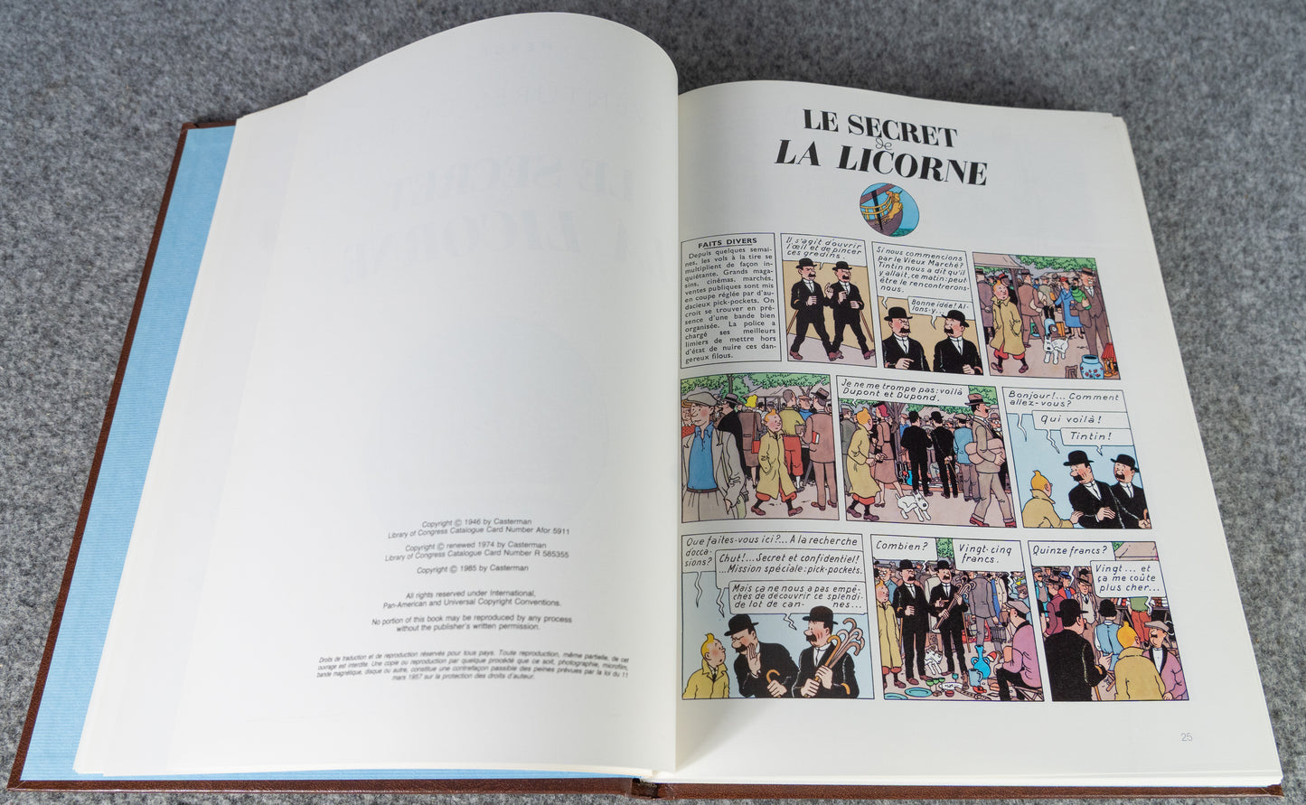 Rombaldi Tintin Volume 6 - Secret Unicorn, Rackhams Treasure, Quick & Flupke - 1st Edition 1985 Herge EO