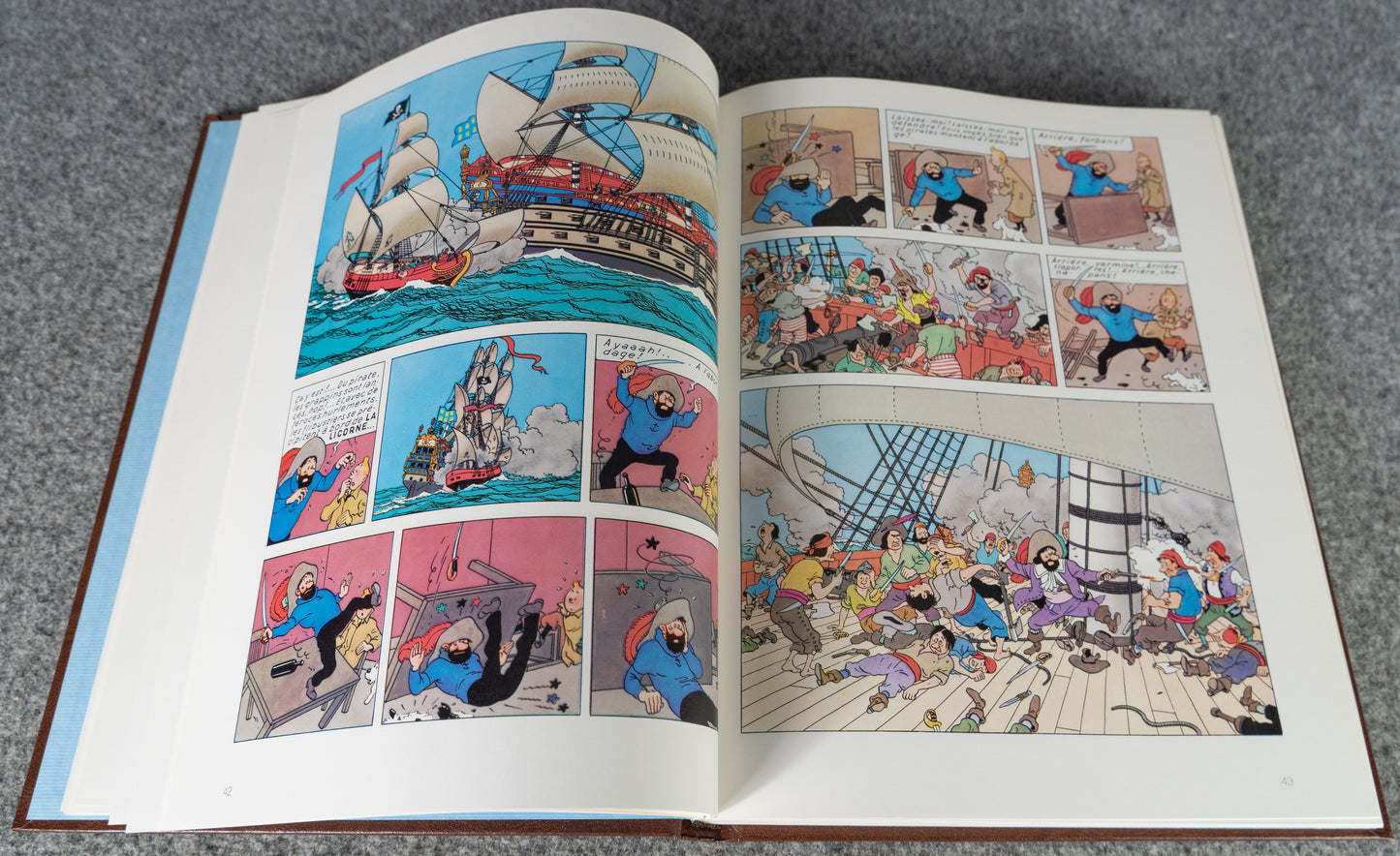 Rombaldi Tintin Volume 6 - Secret Unicorn, Rackhams Treasure, Quick & Flupke - 1st Edition 1985 Herge EO