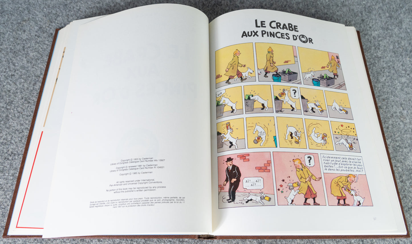 Rombaldi Tintin Volume 5 - King Ottokar's Sceptre, The Crab with the Golden Claws, The Shooting Star + Q&F - 1st Edition 1985 Herge EO